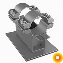 Хомутовые направляющие опоры 76x4,29 AISI-304 СТО 79814898 131-2009