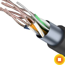 Сетевой кабель витая пара 0,7х4 мм F/FTP Cu Stranded PP