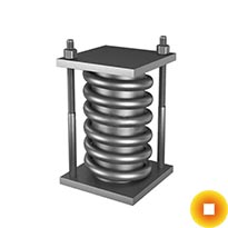 Пружинный сдвоенный блок для подвесок трубопроводов АЭС и ТЭЦ 279x450x210x11,5 Сталь 20 ОСТ 108.275.59-80